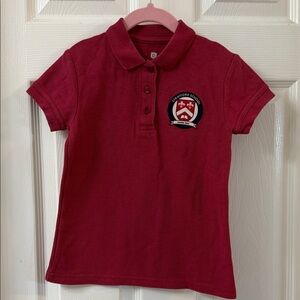 Stratford Cardinal Short sleeve pique polo shirt 👕 size 7-8